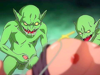 Goblins Cave 1 - Human slave is gangbanged by gay goblins
