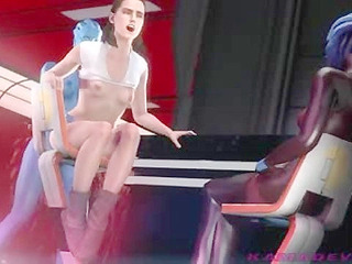 Rey gets rough public anal from alien Liara T'soni