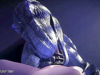 Velociraptor from jurassic park give a blowjob then fucks pov