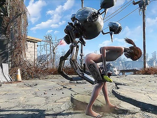 Fallout 4 - Petite teen girl fucks Mr Handy Robot