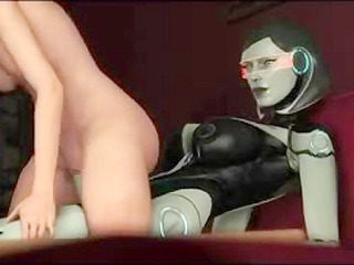 Girl gets Special delivery by android futa with huge cock