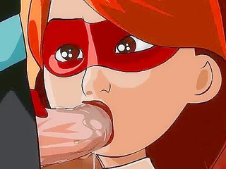 Mr. Incredible face fucks Elastigirls very forgiving mouth