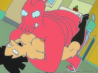 Amy Wong and Zoidberg debauchery with massive creampie