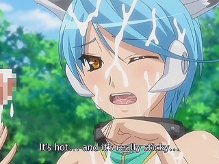 Furry doggirl gets fucked with a big cock down her throat