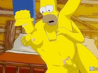 Cartoon XXX Scene with Homer Fucking Marge from The Simpsons Movie