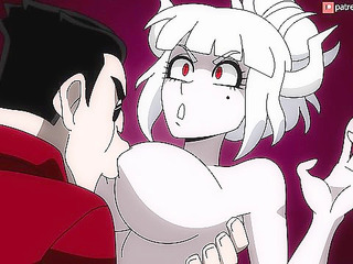 Helltaker Breakfast of Hell - Succubus gets pussy licked and nipple sucked