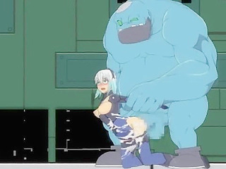 Video game girl gets fucked dirty by robots and tentacle monsters in Galaxy Warrior