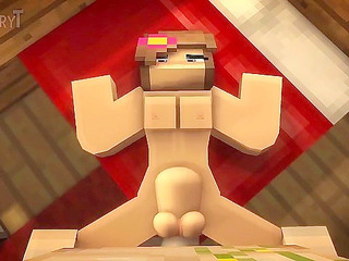 Jenny from Minecraft fucked by zombie and iron golem