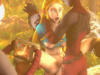 Legend of Zelda - Zelda Double Fucked by Yiga Clan