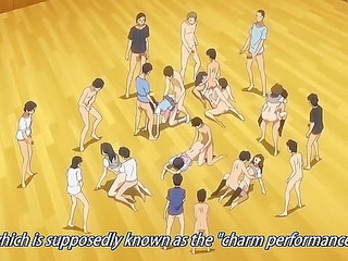 Teen schoolgirls in the drama club have an anime orgy in the gym