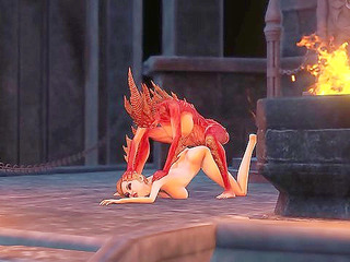 Lilith the futanari demon and her young sex slave 69 fucking